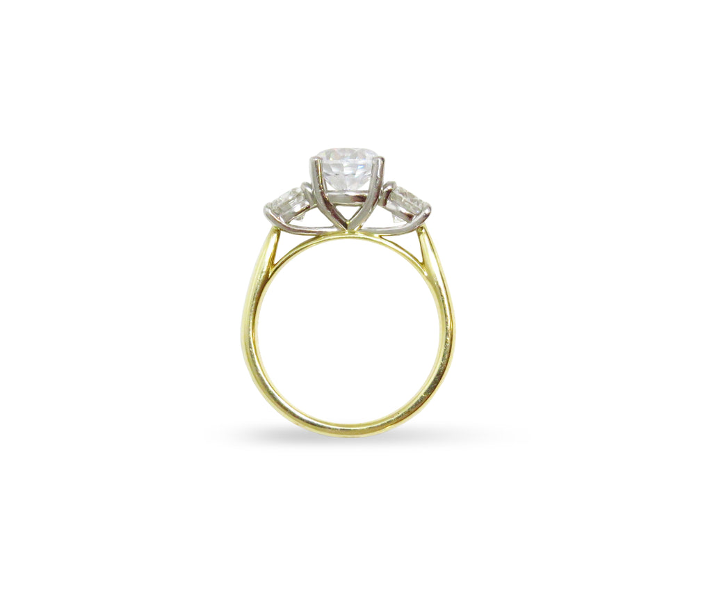 Three Stone Diamond Engagement Ring - BIXLERS