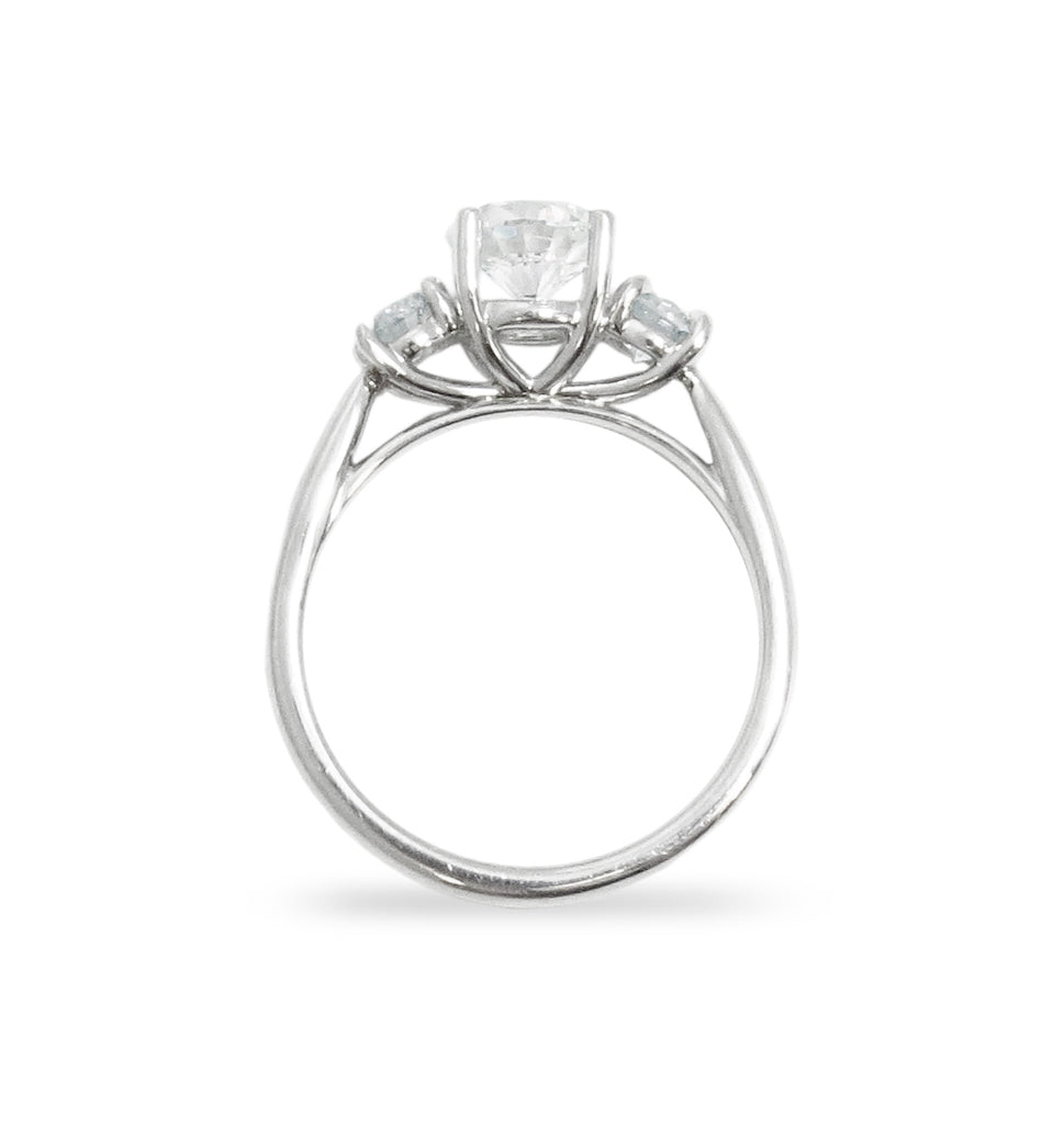 Platinum and Diamond Three-Stone Engagement Ring - BIXLERS