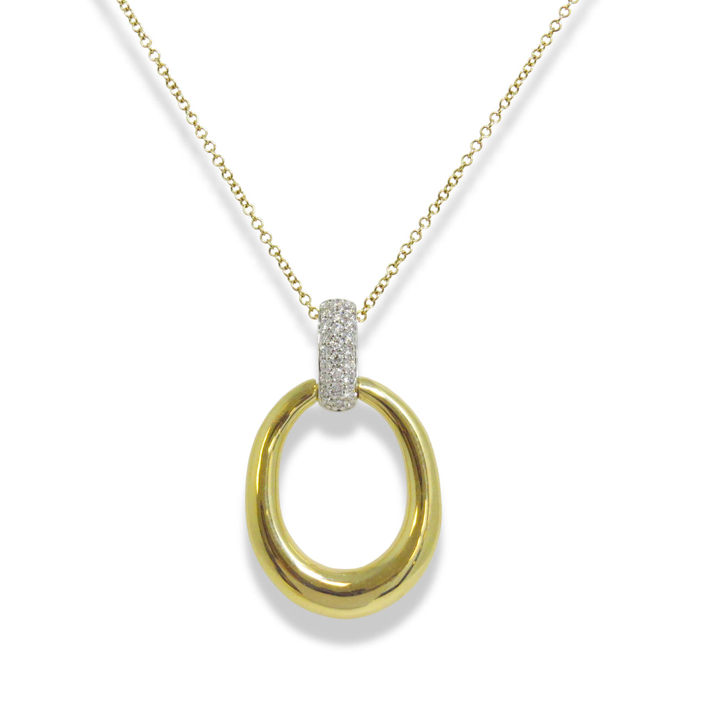 Oval Pendant Necklace - BRILLIANT ELEMENTS BE