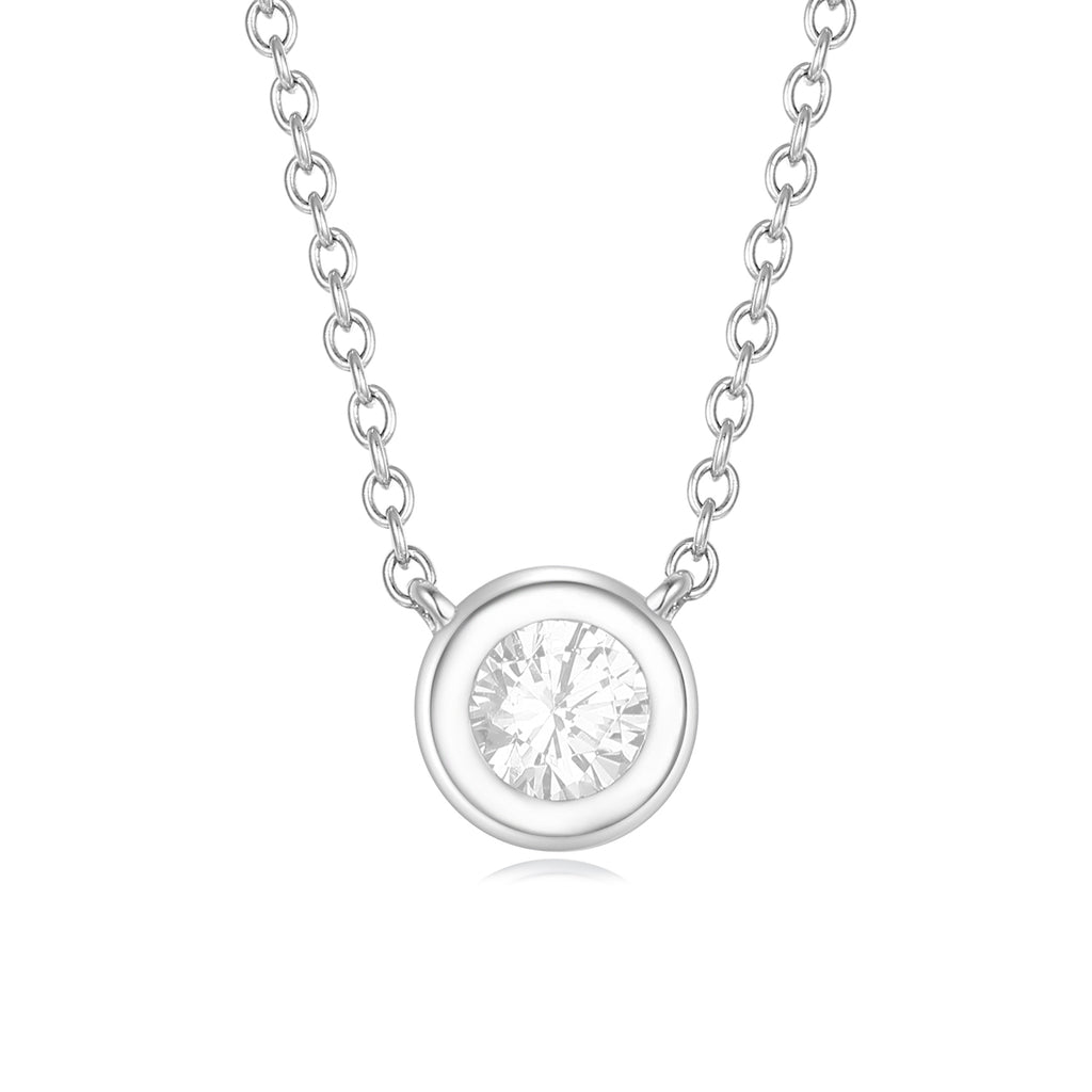 Bezel-Set Diamond Necklace - HEERA MOTI INC