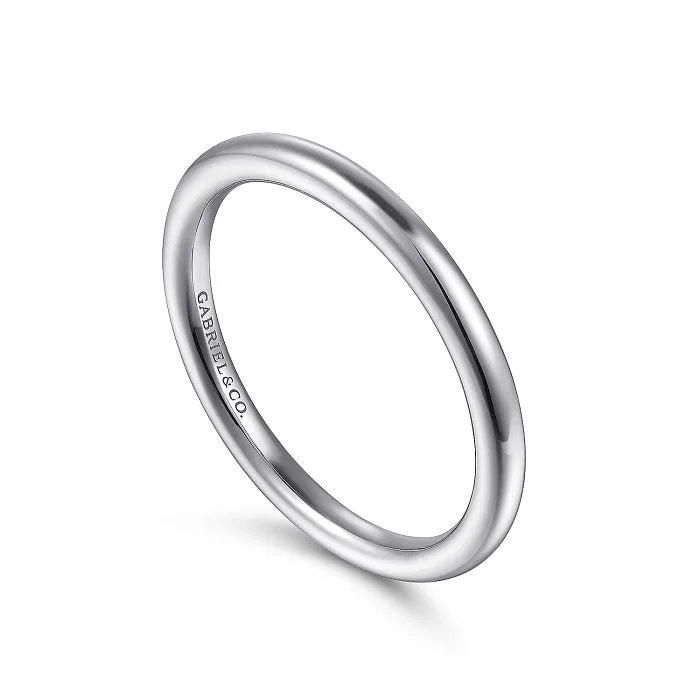 14K White Gold Diamond Matching Wedding Band - GABRIEL BROS, INC