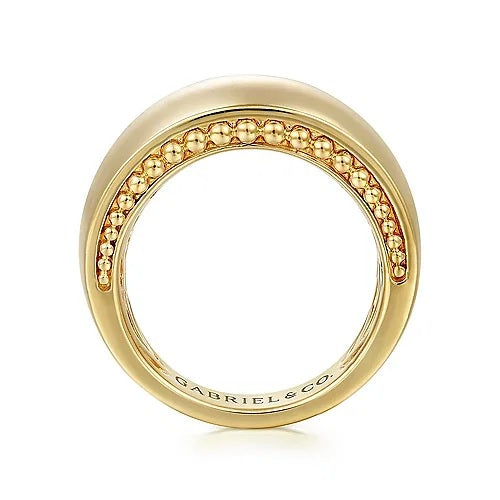 Gold Bujukan Wide Band Ring - GABRIEL BROS, INC