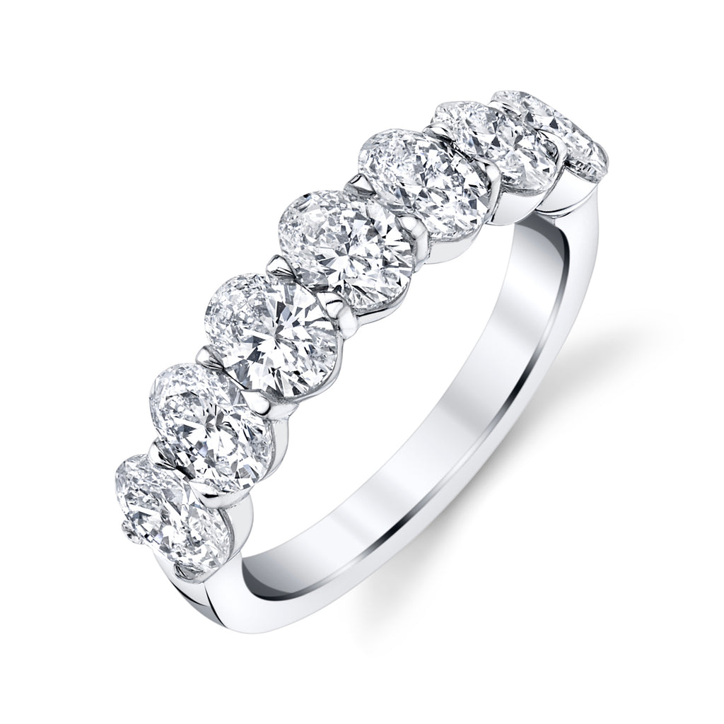 Seven-Oval Basket Set Band - JOSHUA J FINE JEWELRY