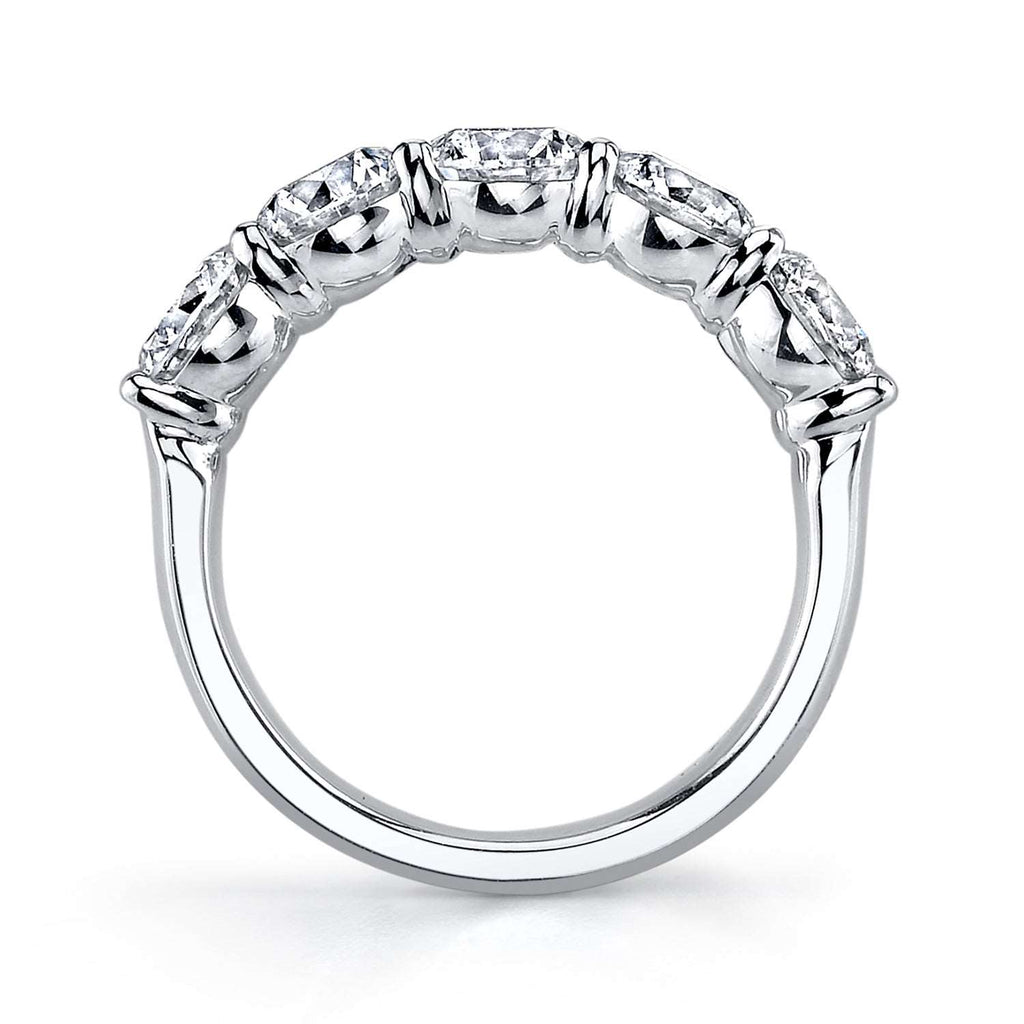 Five-Oval Basket Set Band - JOSHUA J FINE JEWELRY