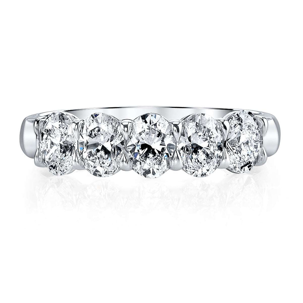 Five-Oval Basket Set Band - JOSHUA J FINE JEWELRY